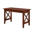 thumbnail image 2 of X Design by AFI Solid Wood Writing Desk with Storage Drawer & Charging Station, Walnut, 2 of 6