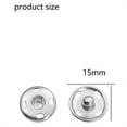 thumbnail image 2 of Snap Buttons for Clothes, Heavy Duty Metal Snaps for Fabric, 15mm Metal Sewing Snaps, Press Studs for Sewing Clothes Jeans Handbag DIY Craft Projects (Silver/10 Sets) 0.59 Inches, 2 of 4