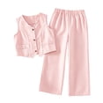 thumbnail image 3 of BOOMNY Girls 2 Peice Suits British Sleeveless Suit Vest Pants Sets for Kids Wedding Formal Dress Sets, 3 of 6