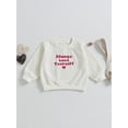 thumbnail image 2 of Bagilaanoe Toddler Baby Girl Boy Casual Sweatshirt Long Sleeve Letter Heart Print Pullover 6M 12M 18M 24M 3T 4T Kids Fall Loose Tee Tops, 2 of 8