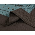 thumbnail image 4 of Chezmoi Collection Tucson 3-Piece Pre-Washed Rustic Western Star Oversized Bedspread Set Queen Size Turquoise Cabin Lodge Coverlet Quilt Set, 4 of 7