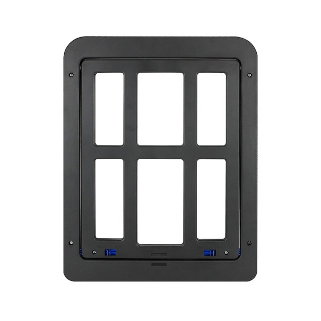 Puerta magnética para mascotas, fácil instalación, mosquitera para gatos (25 cm de ancho x 31,5 cm de alto), color negro