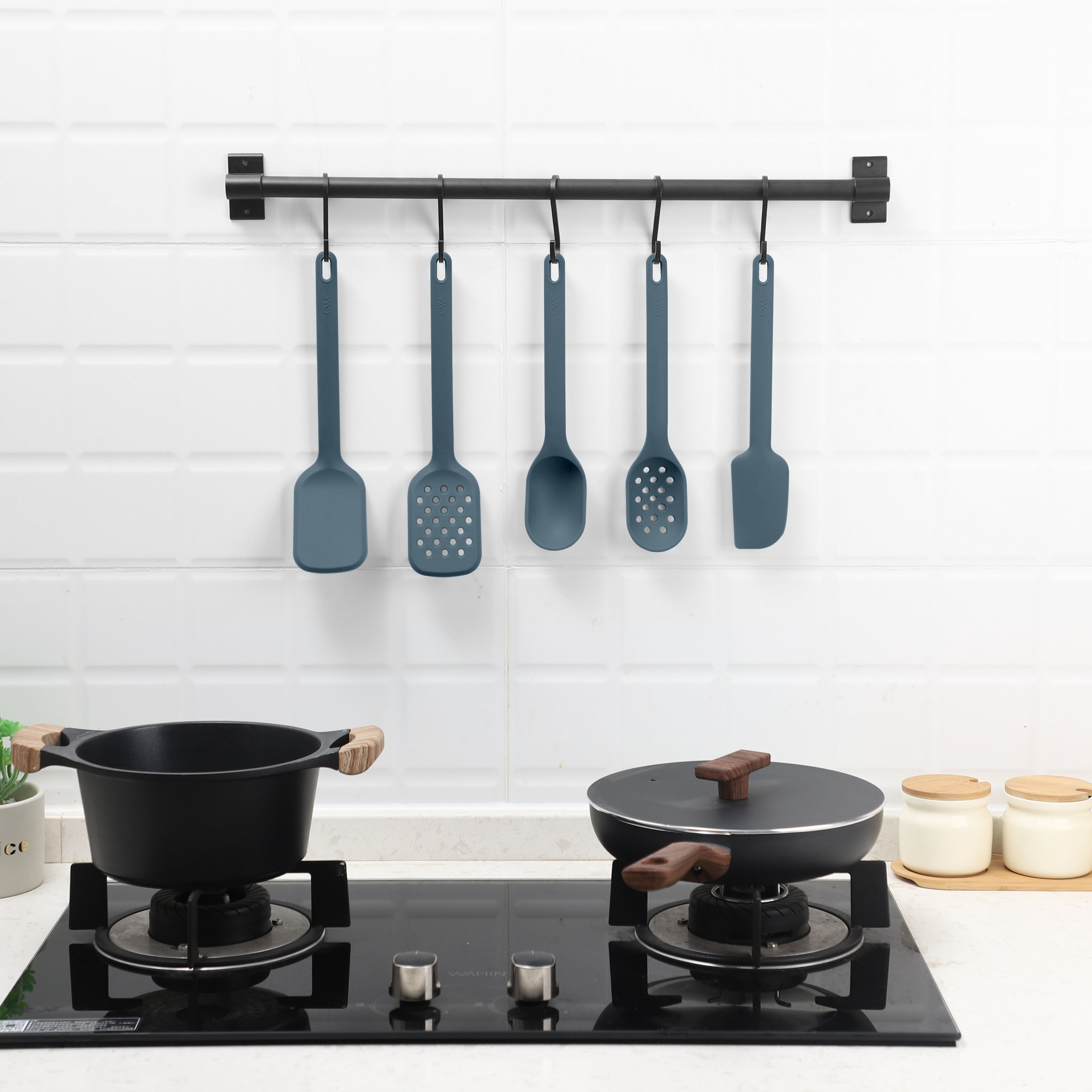 Cook With Color Blue 12 Inch Silicone Slotted Spoon