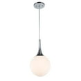 thumbnail image 2 of Woodbridge Lighting Alicia 1-light Steel & Glass Mini Pendant in Nickel/Opal, 2 of 2