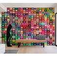 thumbnail image 7 of Tiptophomedecor Abstract Wallpaper Wall Mural - Colourful Boxes, 7 of 7