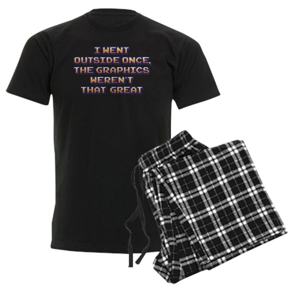 CafePress - The Graphics Weren't Great Men's Dark Pajamas - Men's Dark Loose Fit Cotton Pajama Set