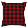 thumbnail image 2 of Creative Products Black & Red Buffalo Check Plaid Monogram 18x18 Spun Poly Pillow, 2 of 3