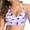 Blue-03, variant on Lopeceal Bikini Top for Women Adjustable Tie Vintage Halter Swimsuit Top V Neck Push Up Bathing Suit