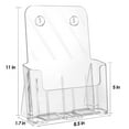 thumbnail image 6 of MaxGear Plastic Acrylic Brochure Literature Holders Clear, 2-Pack, 6 of 7