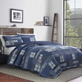 thumbnail image 2 of Eddie Bauer Home | Eastmont Collection | 100% Cotton Reversible & Light-Weight Quilt Bedspread with Matching Shams, 3-Piece Bedding Set, Pre-Washed for Extra ComfortFull/QueenBlue, 2 of 6