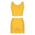 thumbnail image 4 of Dyegold Womens Workout Sets 2 Piece Seamless Yoga Outfits Leggings Shorts and Crop Top Matching Gym Athletic Exercise Set, 4 of 5