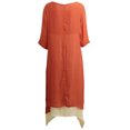 thumbnail image 5 of Vestido Irfora Nuevas mujeres Vestido de época Dividir el dobladillo irregular Ocasional Boho Largo Maxi vestidos Naranja / Verde del ejército / Café Irfora Vestido, 5 of 5