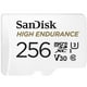 thumbnail image 1 of SanDisk 256GB High Endurance Video microSDXC Card with Adapter for Dash Cam and Home Monitoring systems - C10, U3, V30, 4K UHD, Micro SD Card - SDSQQNR-256G-GN6IA, 1 of 4