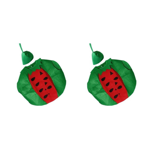 Matsuzay Traje festivo de chile para niños y niñas, traje de fiesta para el día del niño, disfraz de fruta sandia niño 2Conjunto