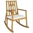 thumbnail image 1 of Gymax Outdoor Acacia Wood Rocking Chair Wooden Patio Rocker w/ Beige Cushion, 1 of 7
