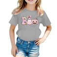 thumbnail image 4 of CUZIBR Boys Girls Toddler Shirts Stylish Halloween Pumpkin Ghost Funny Graphic Tee Tops Short Sleeve Crewneck Loose Fit Relaxed Shirt Fashionable Casual Base Layer Shirts For Kids,Grey-a,8-9 Years, 4 of 4