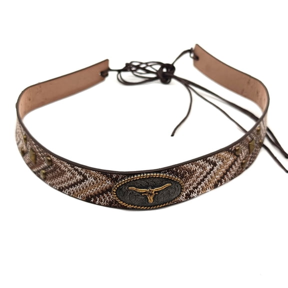 Western Hat Belts for Hats with Stitched Design Ideal for Straw Felt Fedoras Panama Styles