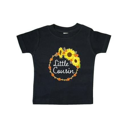

Inktastic Little Cousin Sunflower Wreath Gift Baby Boy or Baby Girl T-Shirt