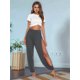 thumbnail image 5 of Pantalones Harén con Abertura Alta para Mujer, Pantalones Harén Hippies. Gris Oscuro XXL, 5 of 7