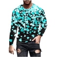 thumbnail image 2 of Blusas y camisas de manga larga con cuello redondo para hombre. Camiseta deportiva estampada para San Valentín. Camiseta de manga larga con cuello redondo. Blusas de licra para hombre., 2 of 5