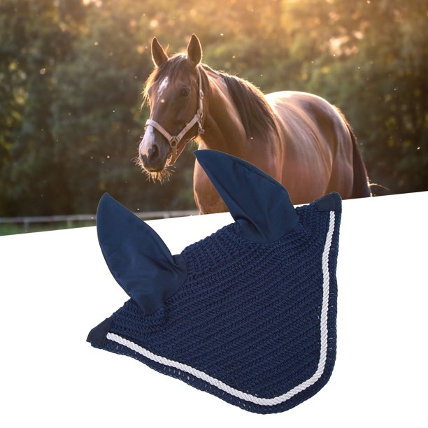 Horse Ear Net Horse Ear Net Excellent Elastic Effect Navy Blue