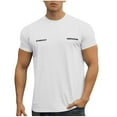thumbnail image 2 of Fanxing Mens T Shirts Clearance White Slim Fit T-Shirts L, 2 of 5