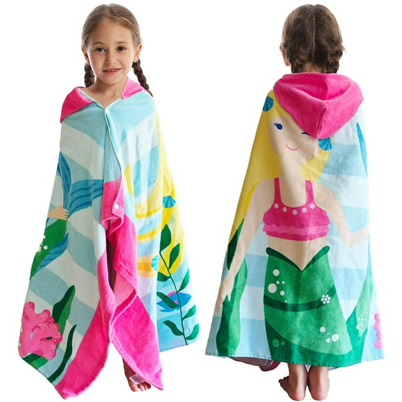 Toalla de baño para niños Bavilk, 127 x 98 cm, algodón, con capucha