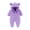 Purple, variant on Lopecy-Sta Baby Boy Girl Snowsuit Winter Warm Clothes Coat Infant Jumpsuit Toddler Outfit Solid Color Hooded Jumpsuit