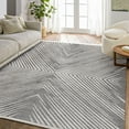 thumbnail image 2 of Grey Geometric Area Rugs for Living Room Washable Rugs Boho Moroccan Area Rug Soft Neutral Geometric Bohemian Carpet Distressed Indoor Rug for Bedroom Dining Room Office Foldable Nonslip Rug, 2 of 9