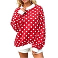 thumbnail image 6 of Levmjia Women's Polka Dot Sweater Winter Long Sleeve Mock Neck Pullover Casual Loose Fit Top for Women, 6 of 9