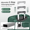 thumbnail image 5 of Ktaxon 20" Carry-on Luggage Softside Suitcases Oragnizer Bag with 360° Spinner Wheels Lightweight Travel Suitcase, Green, 5 of 11