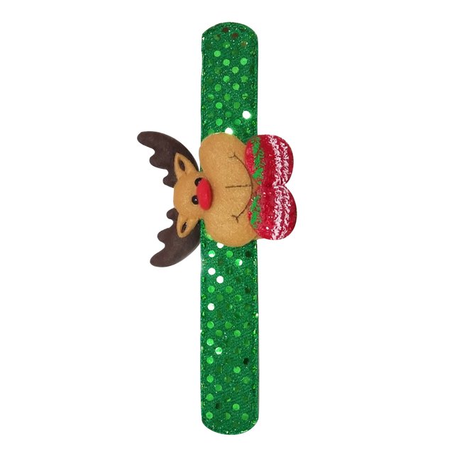 Pulseras de bofetadas navideñas Muñequera de muñeco de nieve de Papá Noel, adornos navideños para niñas y niños Wmkox8yii fhajkh3810