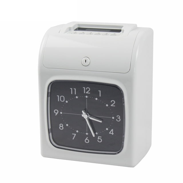 W-S1 Digital Attendance Machine Time Recorder Fingerprint/Password Punch Card Time Clock Office Staffs Check In Punching Machine ,Easy to Use