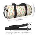 thumbnail image 2 of Xecao Vegan Fruit Carrot Print Travel Duffle Bag, Bag Carry On Tote Bags for Women, Travel Sport Gym Bag for Men, Hospital Bag for Labor and Delivery, 2 of 6