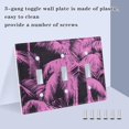 thumbnail image 4 of Dailycode Light Switch Plate Covers 2 Gang Wall Plate Plastics Outlet Covers for Kitchen Home Office Decor Pink Palm Trees, 4 of 8