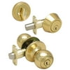 Hardware House Helena Combination Lockset and Deadbolt - Finish: Polished Brass