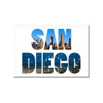 San Diego Skyline Cutout Magnet 2x3 Inches