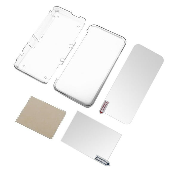 Peggybuy Transparent Protective Cover Case + Screen Film for Nintendo NEW 2DS XL