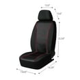 thumbnail image 6 of Auto Drive 2Piece Car Seat cover Carbon Fiber Black with Piping - Universal Fit, 23SC172, 6 of 8