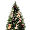 thumbnail image 3 of Mascota Perro Árbol de Navidad Colgantes Adorno Colgante de madera Signo de perro Feliz Navidad Árbo Tomshoo Tipo 4, 3 of 7