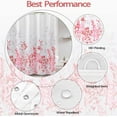thumbnail image 6 of Peachy and Grey Shower Curtain, Watercolor Floral Bathroom Curtain Pink and White Cute Shower Curtains 72×72 inches, 6 of 6
