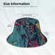 thumbnail image 3 of Balery Neon Zombie Skull Sombreros para el sol para hombre y mujer, sombrero de pescador con UPF 50+, 3 of 6