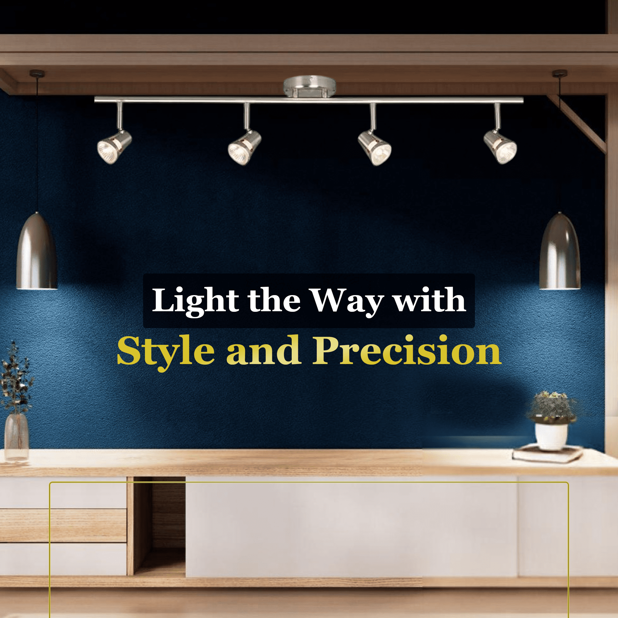 Galaxy Lighting 755594BN 4-Light Track Light Fixture in Brushed Nickel