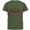 thumbnail image 1 of Oktoberfest Taste My Bratwurst German Mens T Shirt Military Green 3X-LG, 1 of 1