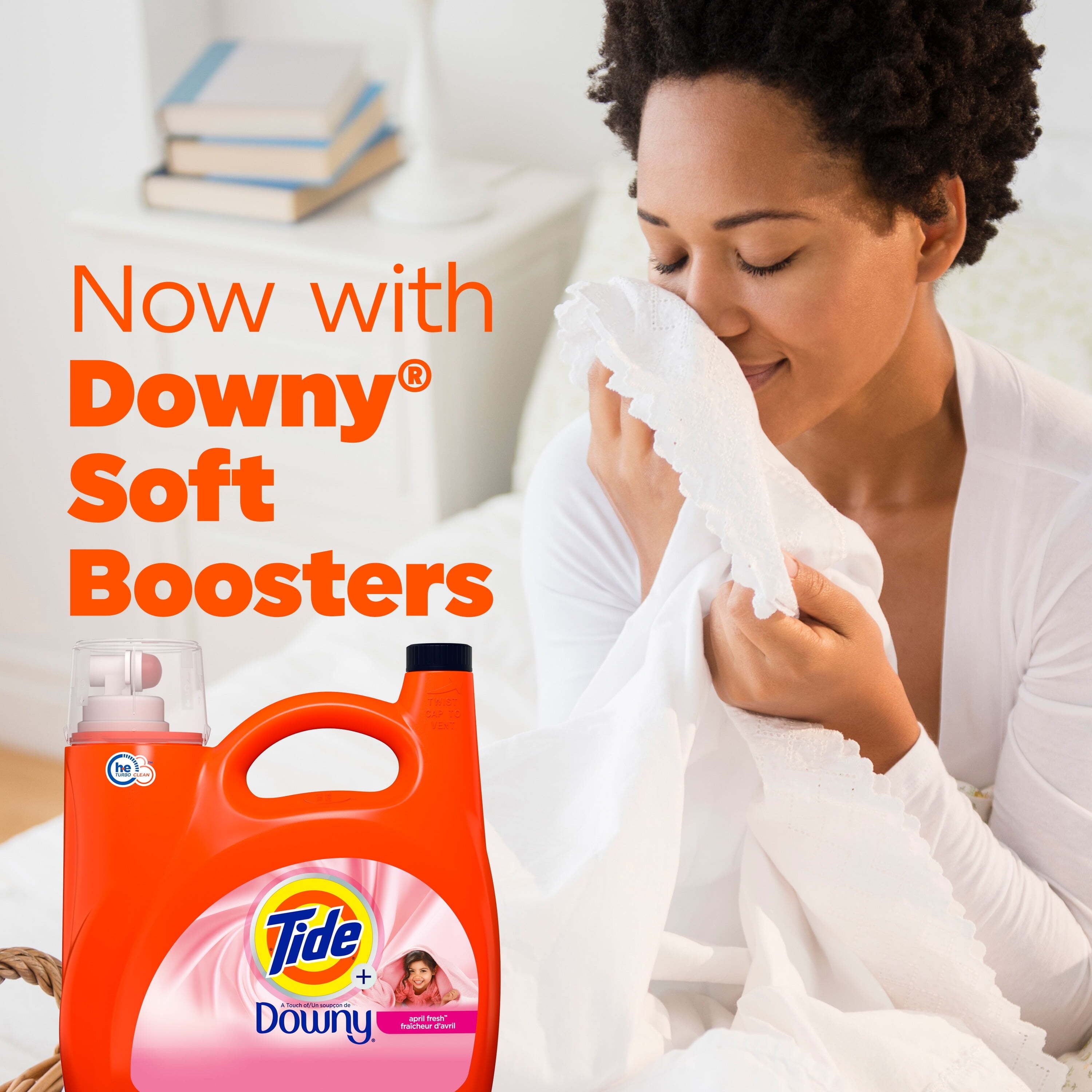 Tide Plus a Touch of Downy Liquid Laundry Detergent, April Fresh Scent, 74 Loads, 105 fl oz