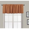 thumbnail image 3 of Aiking Home Rod Pocket Faux Linen Textured Semi-Sheer Window Curtain Valances (Set of 2, 56"x16" Each Panel, Mandarin), 3 of 4