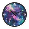 thumbnail image 2 of Voice Activated Clock with Glow Light 12 Inch Large Silent Wall Clock Battery Operated for Home Decor Nebula, 2 of 8