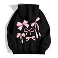 thumbnail image 6 of Puliio Womens Oversizes Hoodies Long Sleeved Bowknot Print Zipper Pocket Drawstring Pullover Casual Sports Swear Fall Winter Sweet Daily Wear Plus Size Hoody Hooded Sweartshirts, 6 of 6