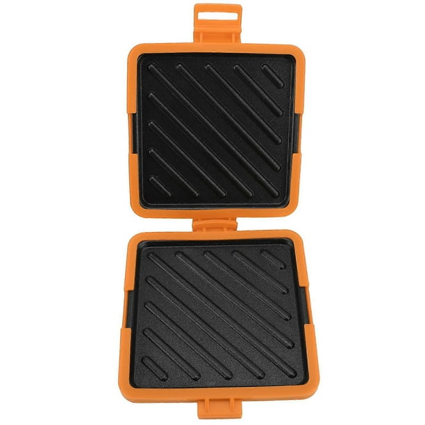 Microwave Sandwich Maker, Microwave Toaster with Adjustable Silicone Straps, No Electricity, Cordless, Orange