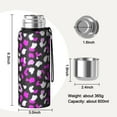 thumbnail image 7 of Design Pattern 20oz Stainless Steel Thermal Bottle with Tea Filter and Cup Lid, Vacuum Insulated Coffee Mug with 316L Inner Liner, Leakproof Travel Thermos for Office, Commute & Outdoor, 7 of 7